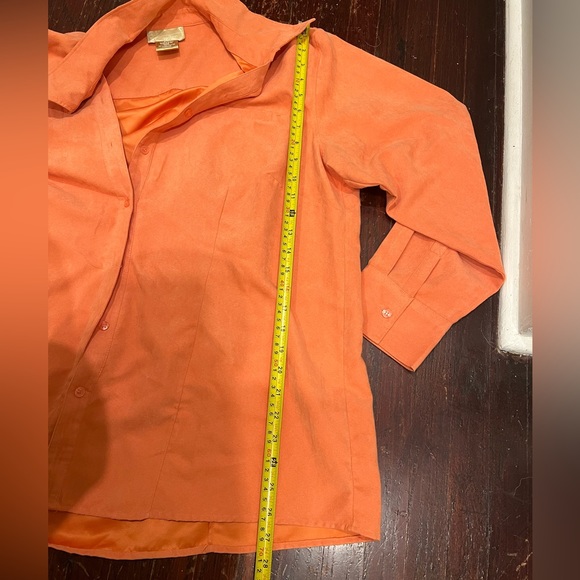 Cotton Ginny Plus Suede orange button down - Picture 8 of 8